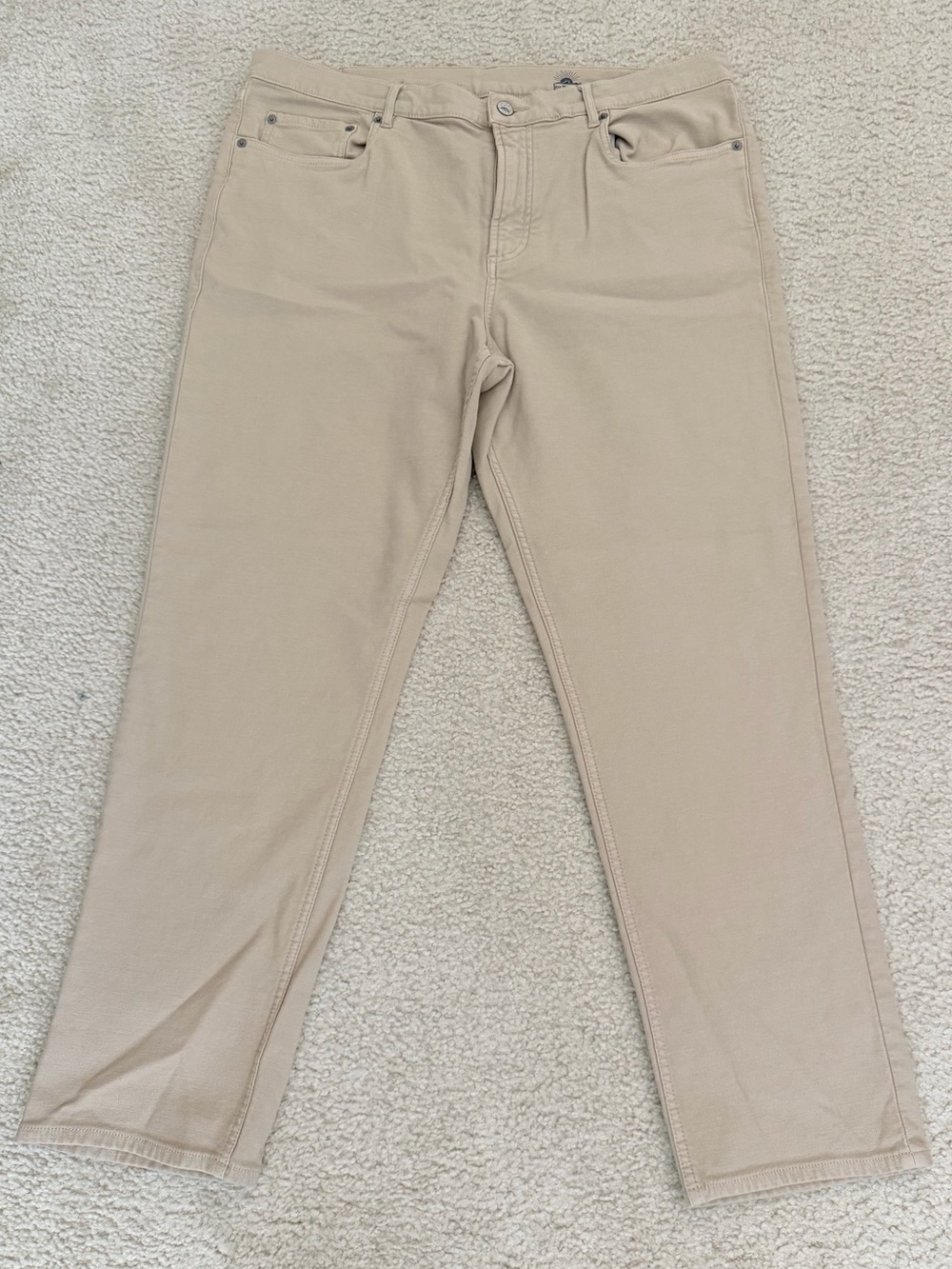 Faherty Men’s Straight Jeans in Light Beige